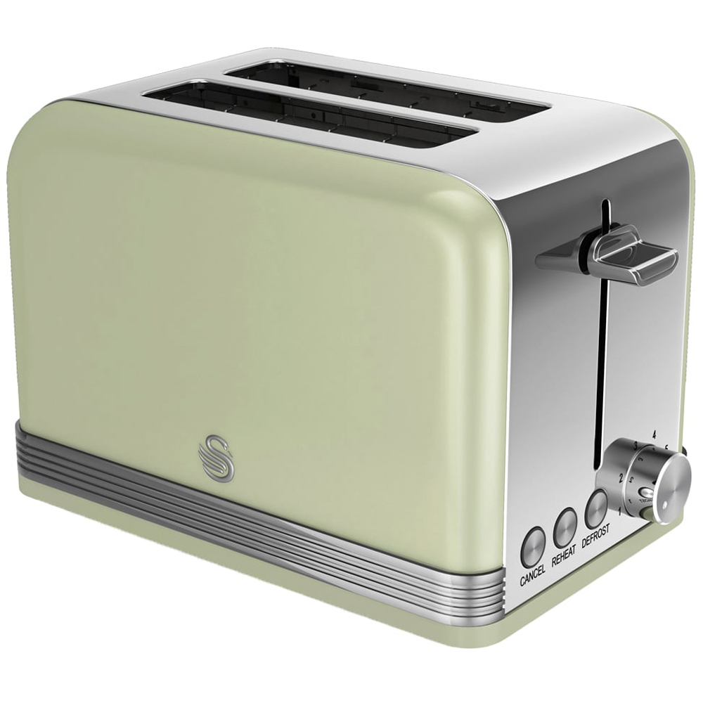 Swan ST19010GN Green 2 Slice Retro Toaster Image 1