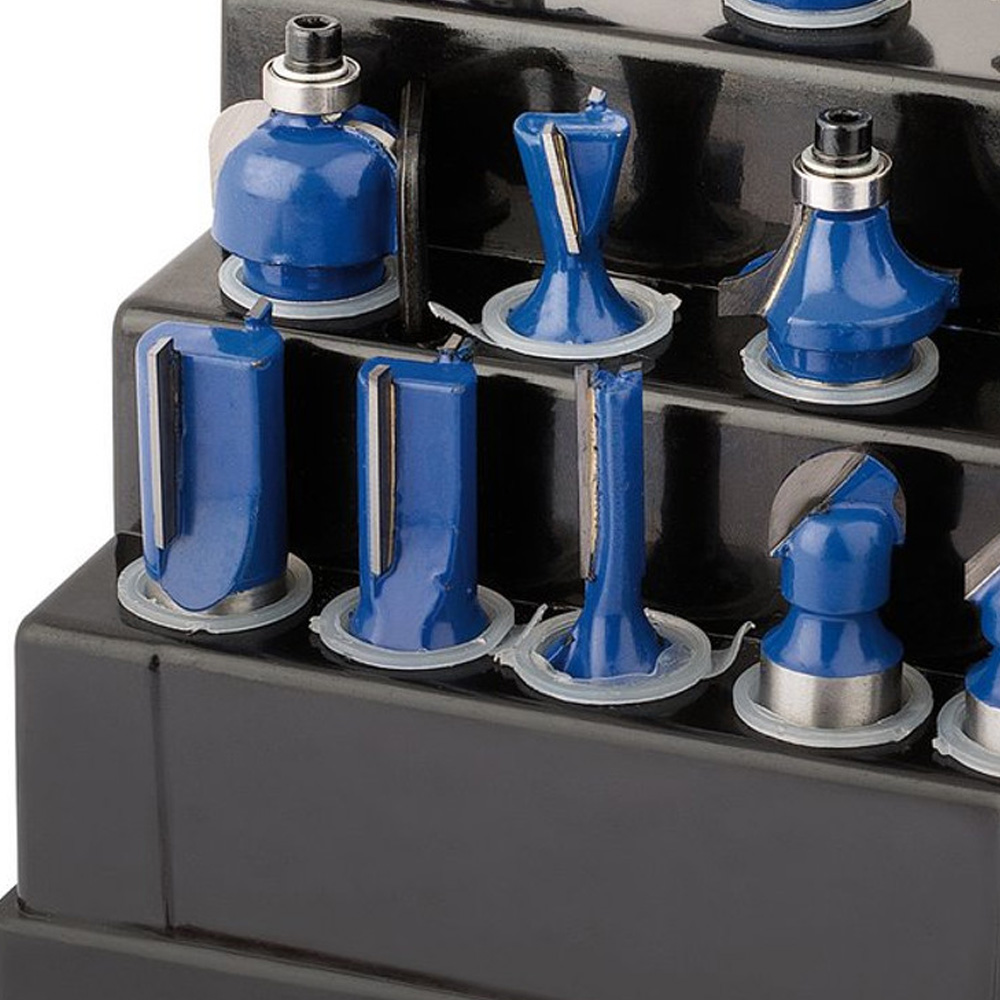 Draper 12 Piece 1/2inch TCT Router Bit Set | Wilko