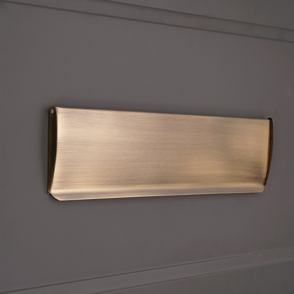 Spira Brass Antique Brass Small Letter Tidy Flap 275 x 80mm Image 2