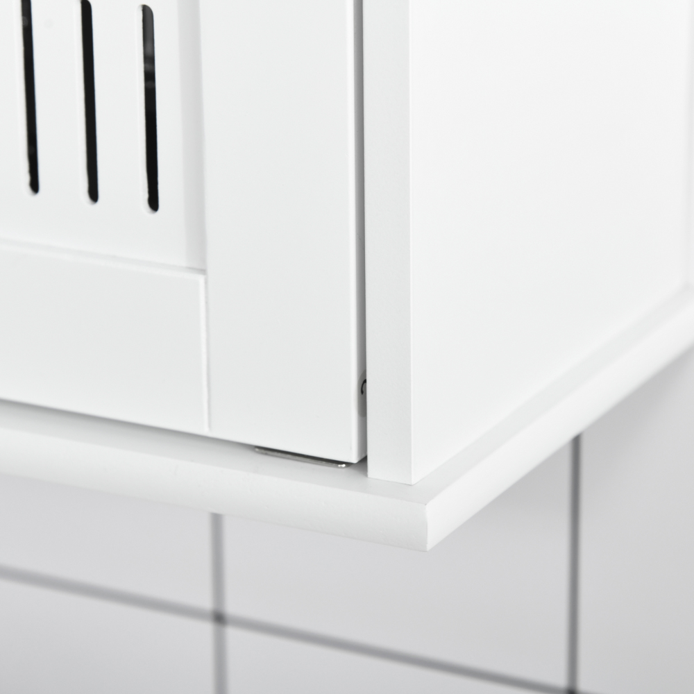 Kleankin White Bathroom Mirror Cabinet Image 3