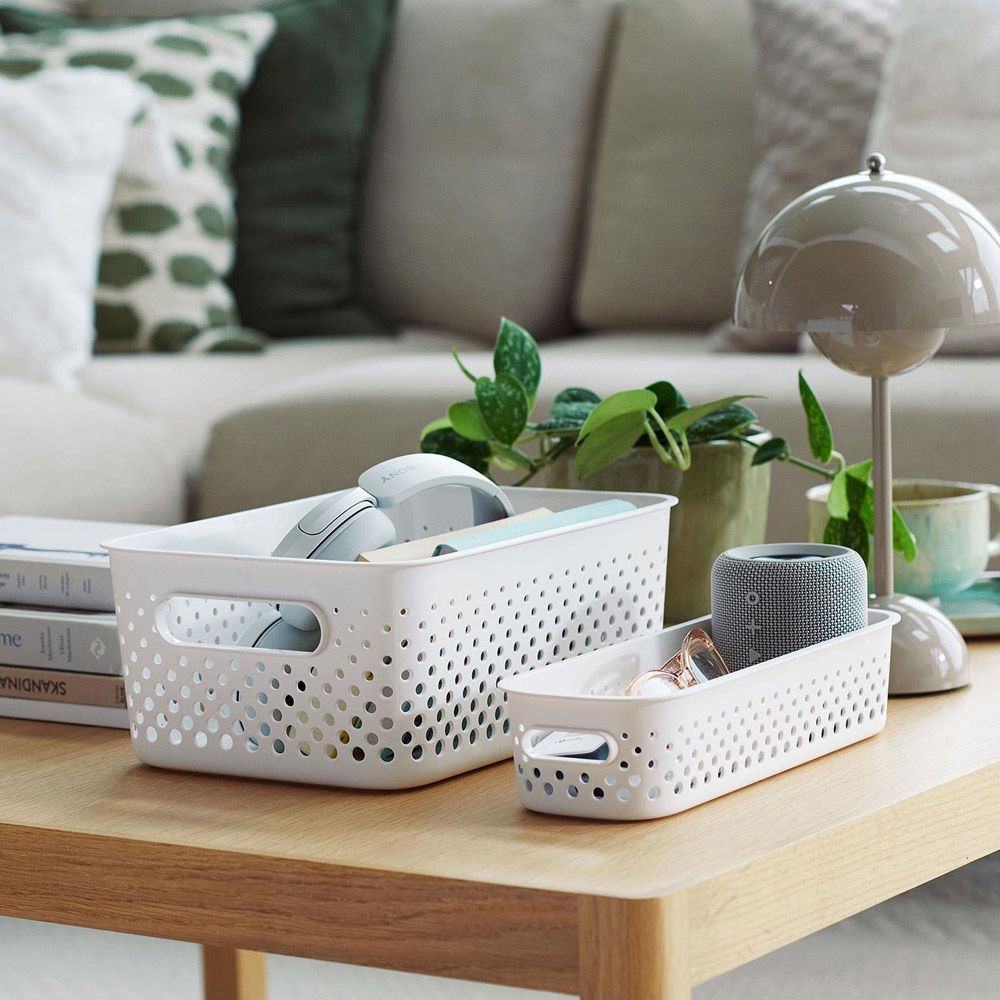 SmartStore Essence Sea Salt Large Storage Tray Basket 11.4L 3 Pack Image 4