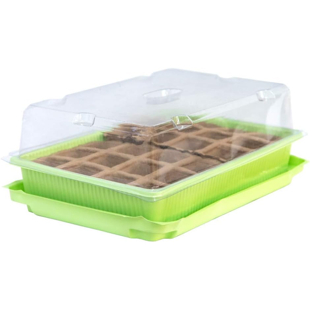 Thompson and Morgan 24 Cell Paper Pot Greenhouse Seed Starting Kit Image 1