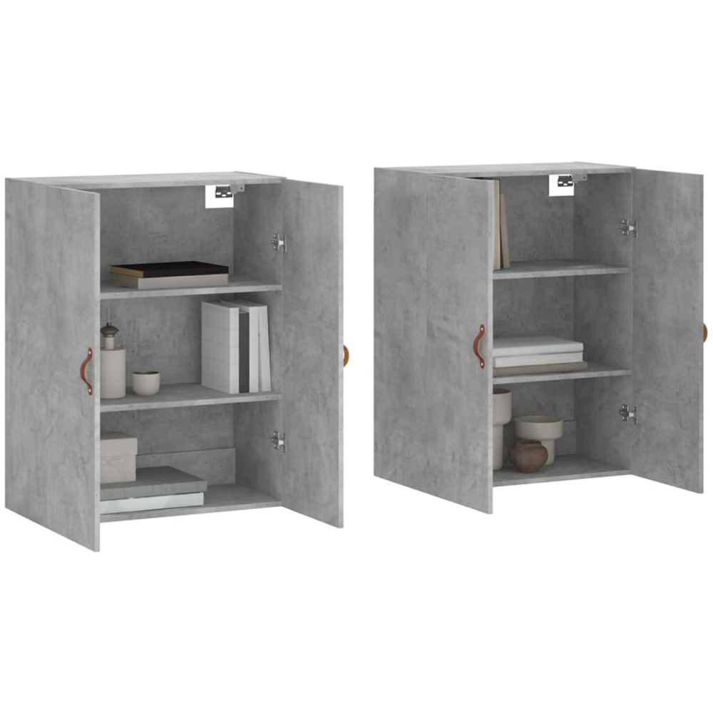 vidaXL 2 Door Concrete Grey Wall Mounted Cabinet Set of 2 Image 3