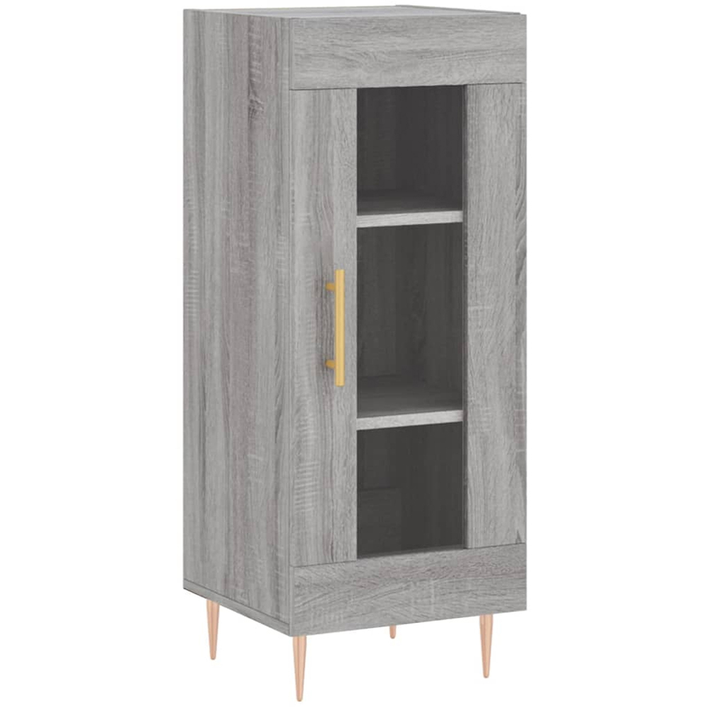 vidaXL 2 Glass Door Grey Sonoma Highboard Image 7