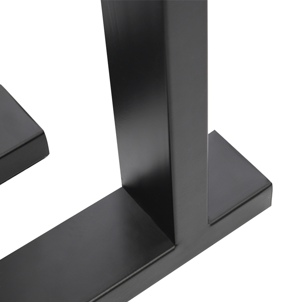 Living and Home 2 Pack Black Industrial Anti-Slip Iron Table Leg 35 x 7 x 40cm Image 6