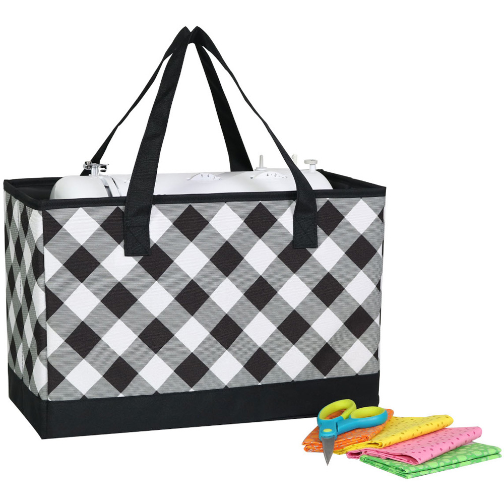 Everything Mary EVM12580-7 Black and White Sewing Machine Carry Tote 43 x 20.3 x 28.6cm Image 3