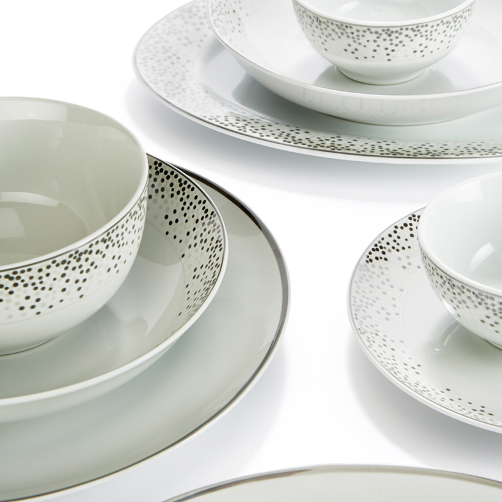 Waterside Platinum Sparkle 50 Piece Dinner Set Image 3