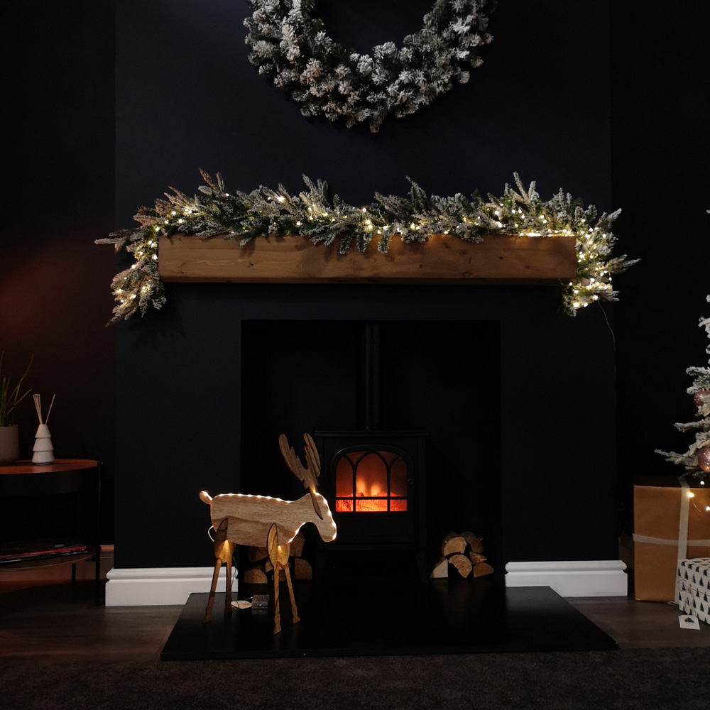 Samuel Alexander 3D Wooden Reindeer LED Christmas Decoration Image 7