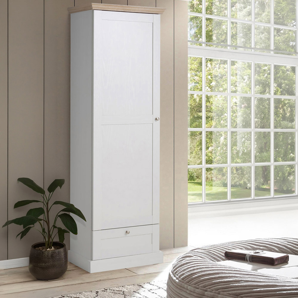 Loft24 Binz Single Door Single Drawer Oak Storage Cabinet Image 9