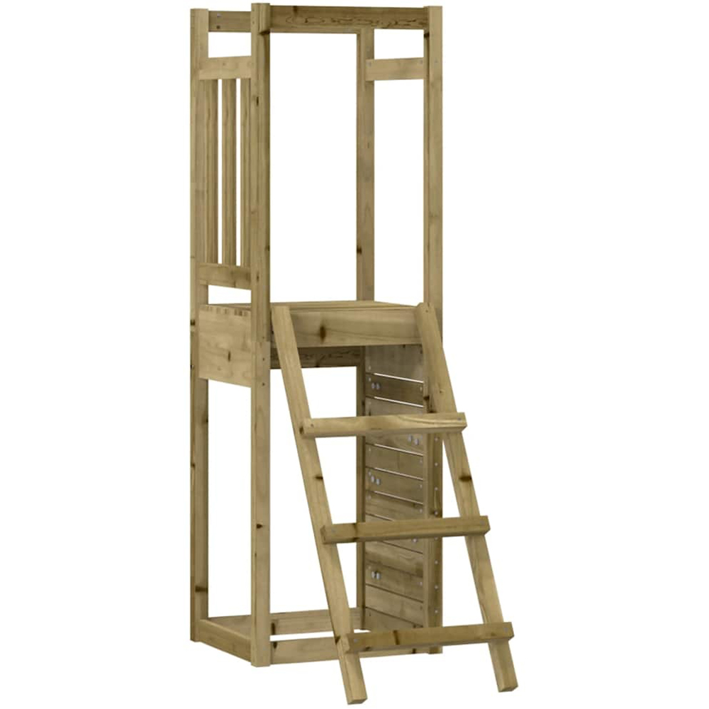 Walplus Kids Impregnated Pine Wood Outdoor Tower Playset with Ladder and Rockwall Image 3