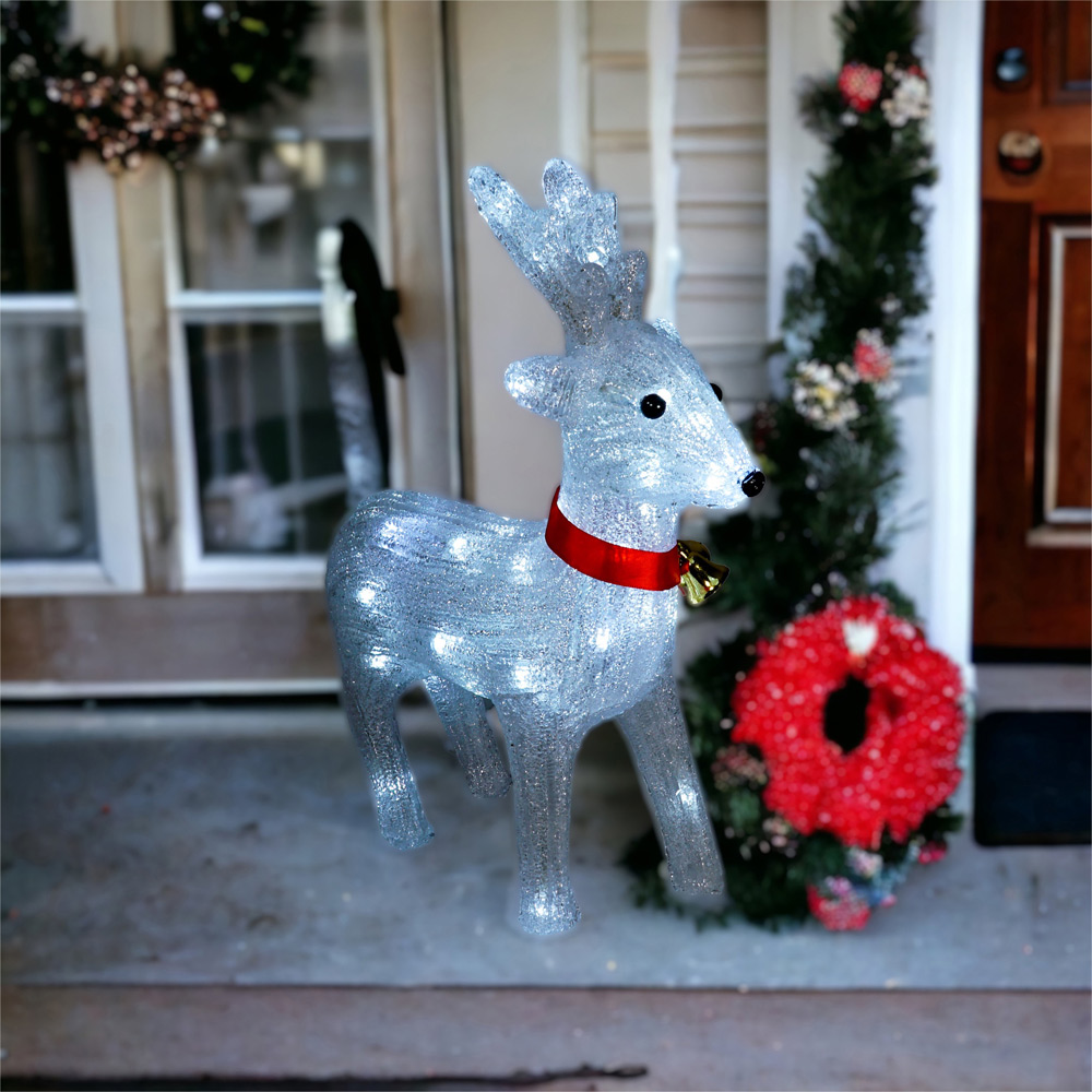 St Helens LED Light Up Reindeer Christmas Decoration 39cm Image 1
