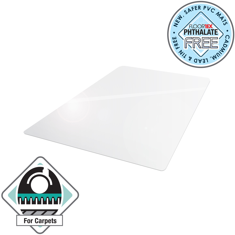 Floortex Advantagemat PVC Rectangular Chair Mat for Carpets up to 6mm 90 x 120cm Image 6