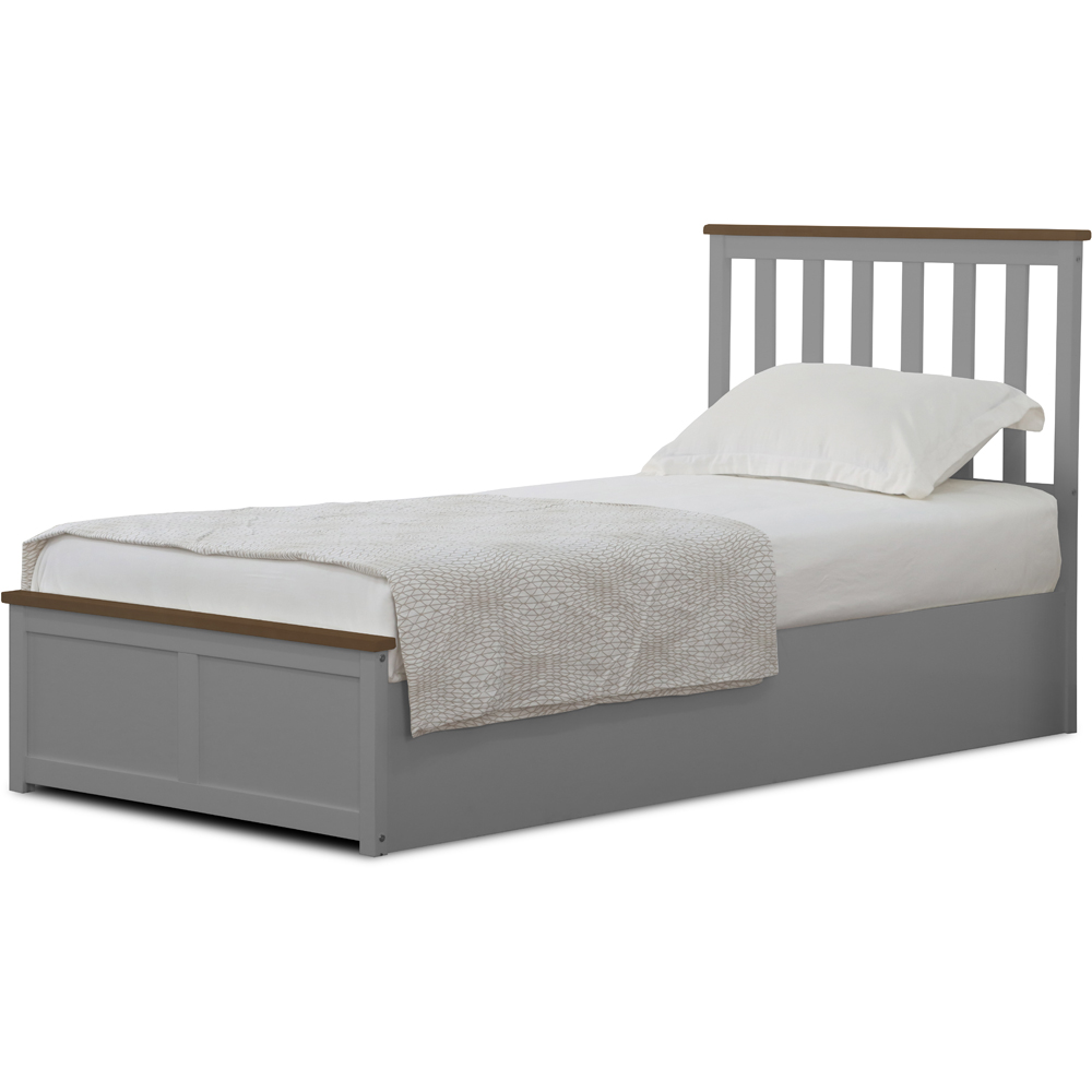 Comfy Living Single Grey Gas Lift Ottoman Bed Image 2