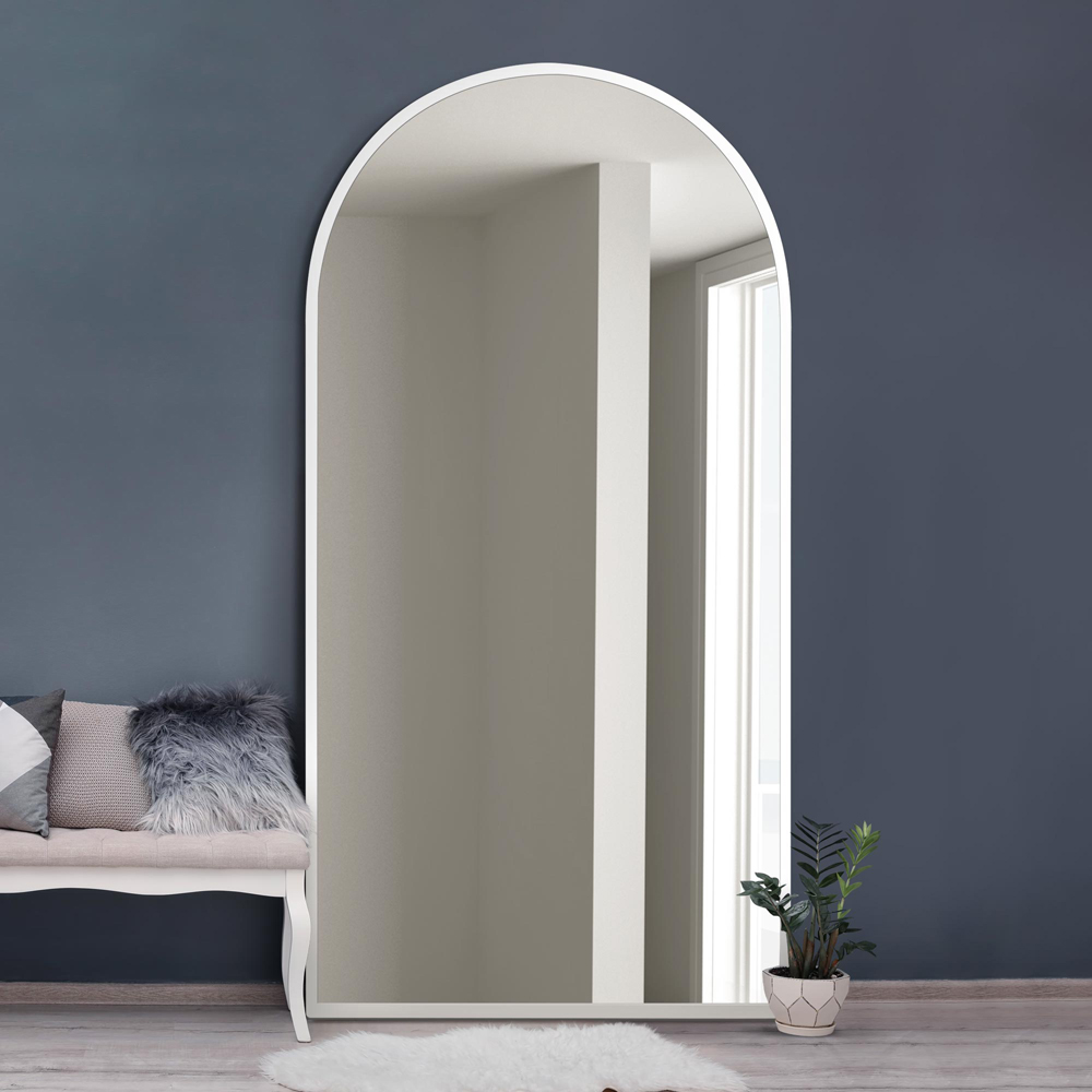 MirrorOutlet The Arcus White Arched Wall Mirror 180 x 90cm Image 7