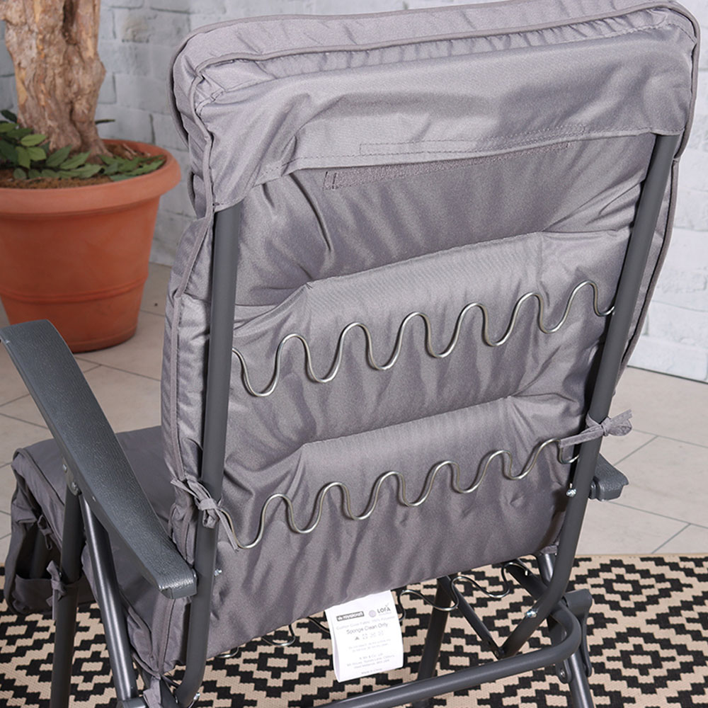 Cairo Set of 2 Grey Folding Relaxer Chairs Image 7