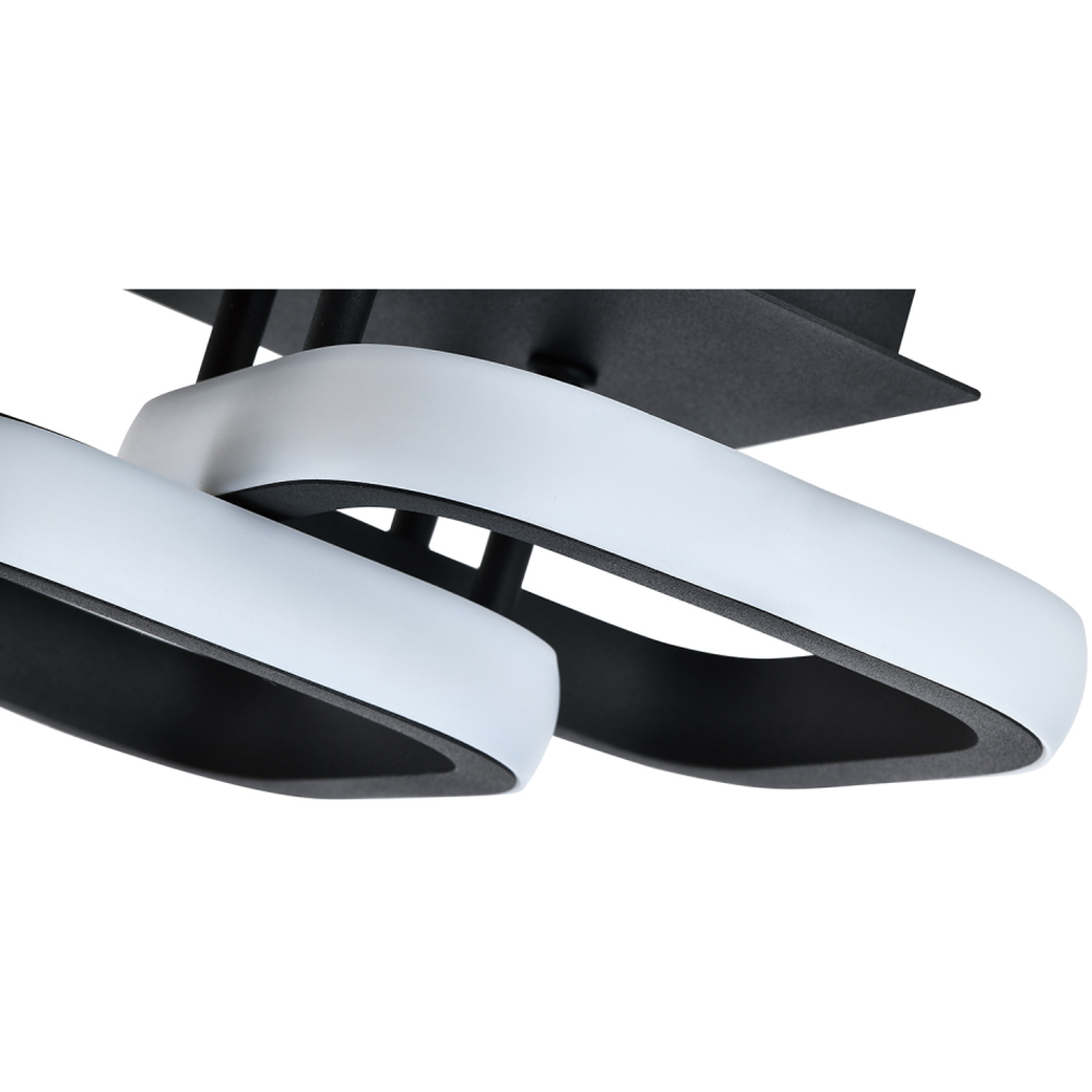 Happy Homewares Double Head Matt Black LED Ceiling Light Image 4