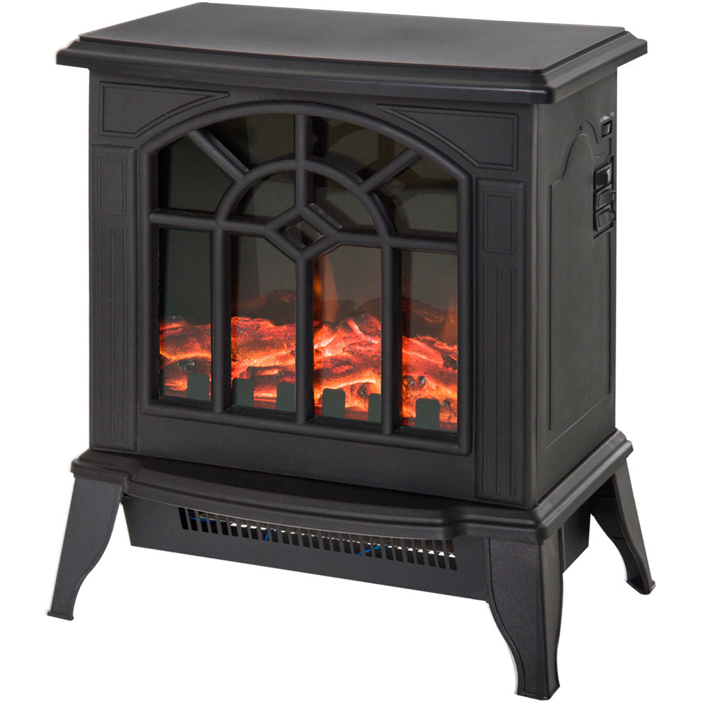 HOMCOM Ava Stove Flame Effect Fireplace Heater Image 1
