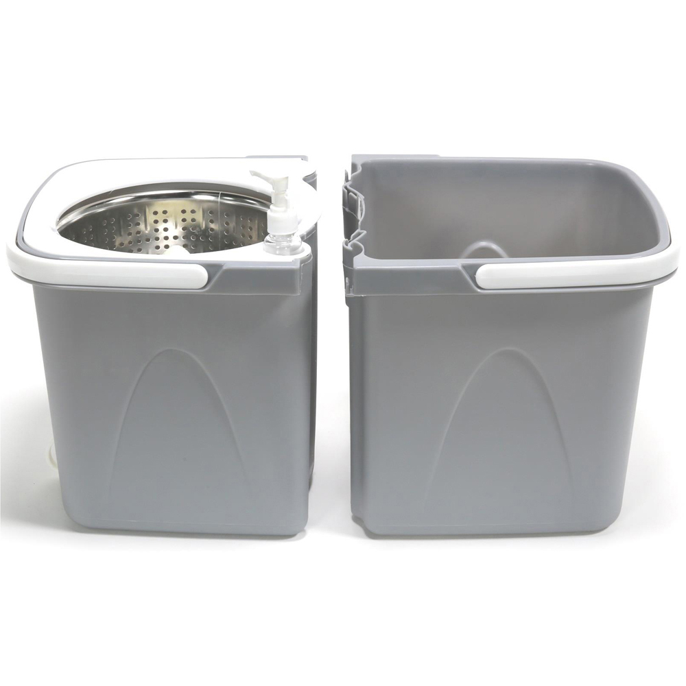 Gr8 Home Grey 360 Degree Rotating Dual Spin Dry Mop and Bucket Image 4