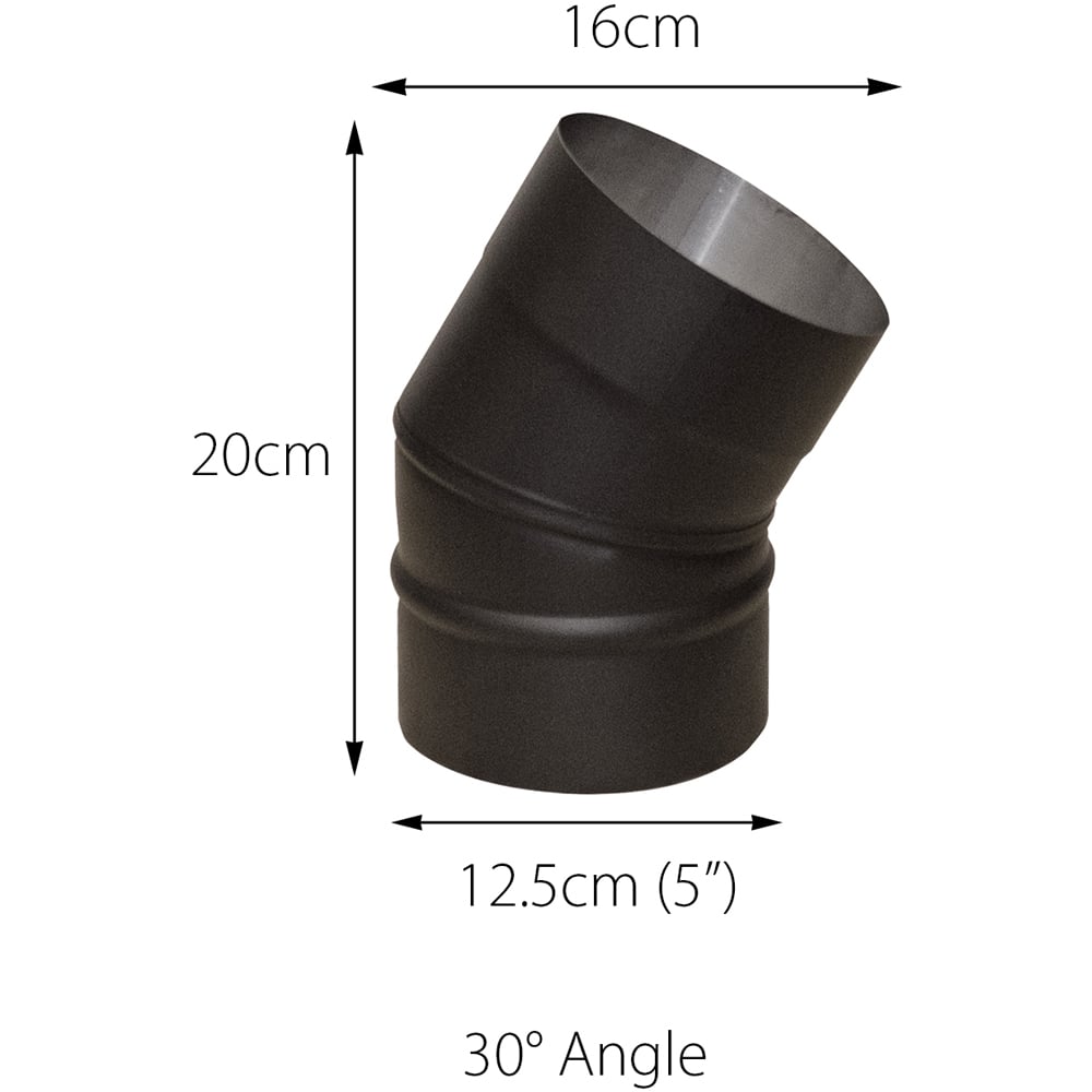 RoyalFire 5 Inch Elbow Bend Flue Pipe 30 Degree Image 5