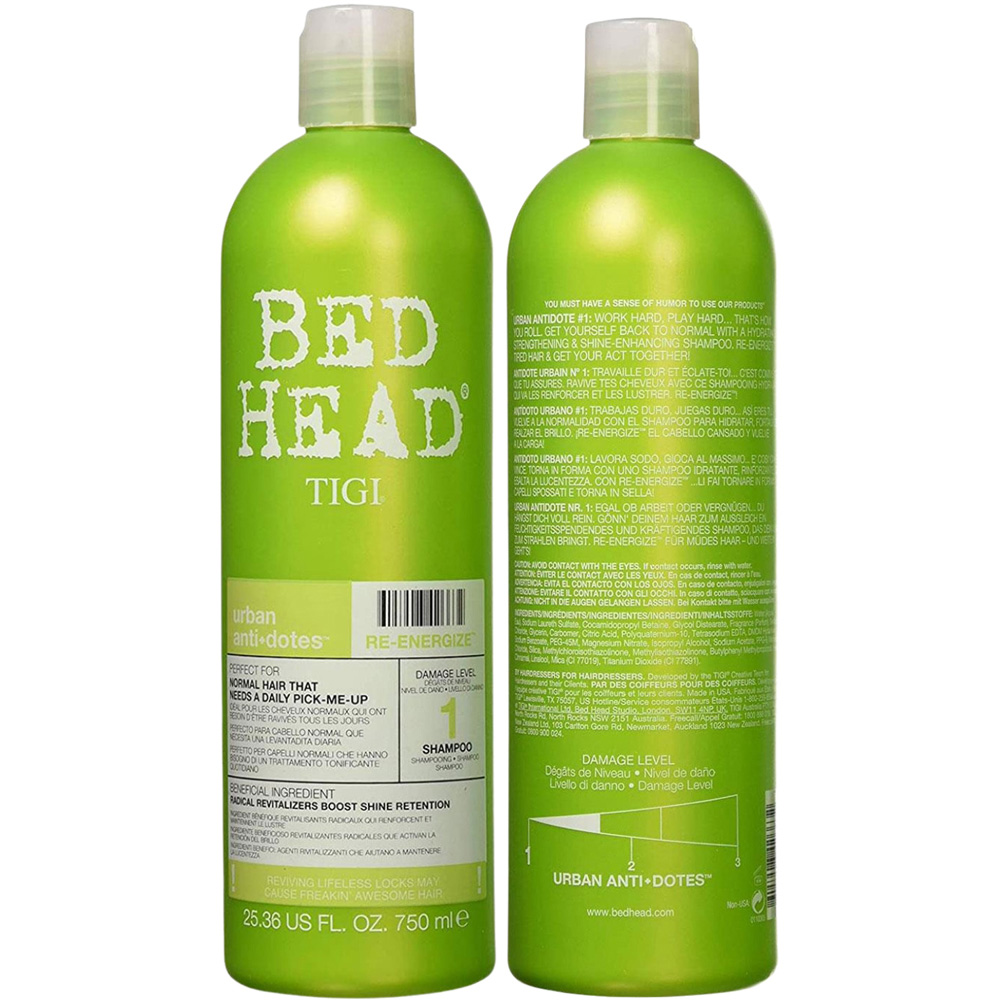 TIGI Bed Head Urban Antidotes Re-Energise Normal Hair Daily Shampoo 750ml 3 Pack Image 3