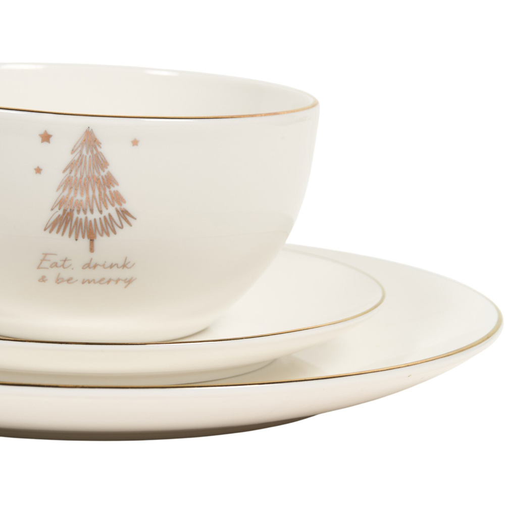 12 Piece Gold Spruce Dinnerware Set Image 5