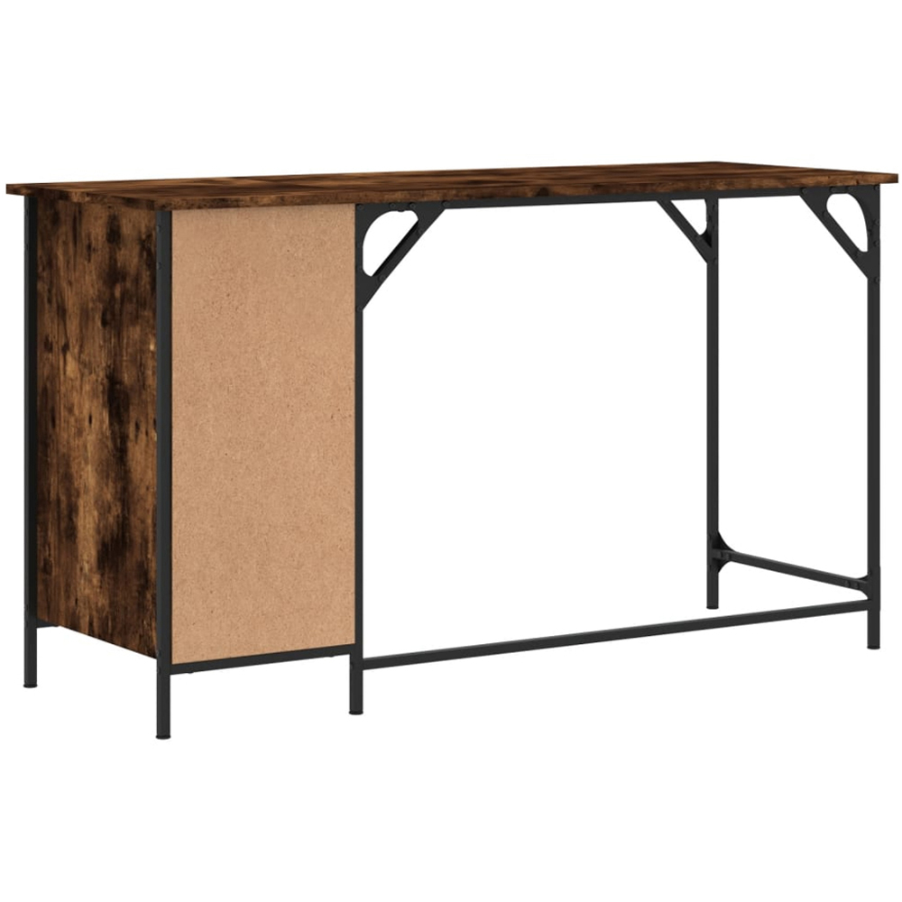 vidaXL Single Door Single Drawer Industrial Style Computer Desk Smoked Oak Image 6