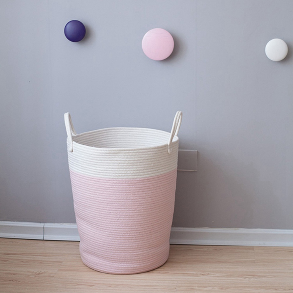 Living and Home Pink Laundry Basket 50cm Image 2