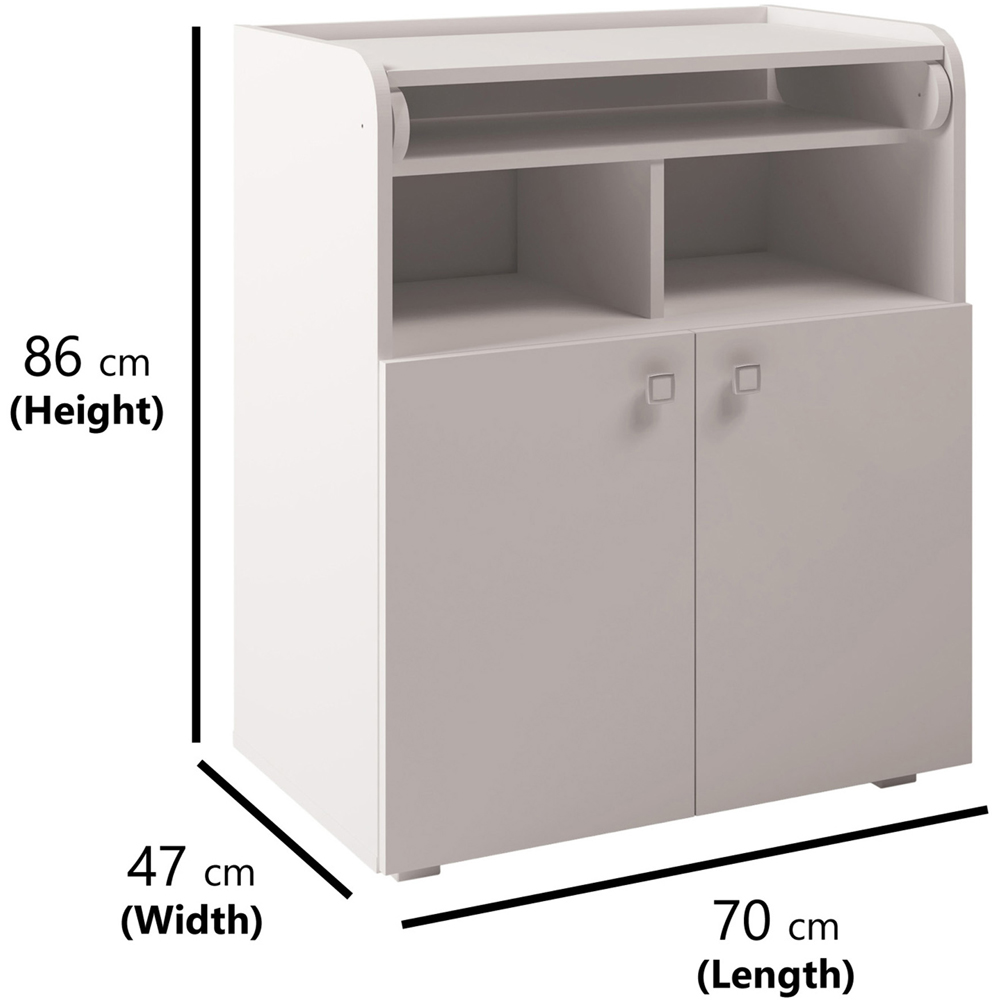 Kudl 2 Door White Baby Changing Cupboard Image 5