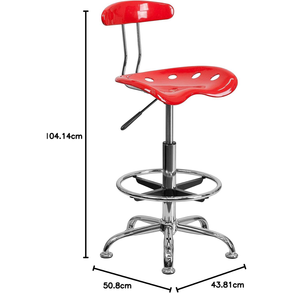 FWStyle Red Tractor Seat Style Bar Stool Image 6