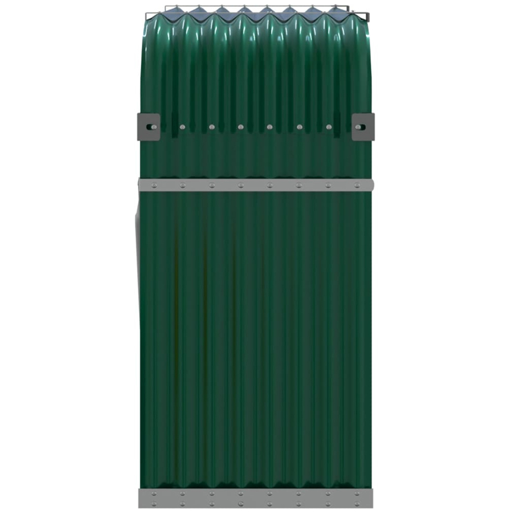 vidaXL Green Galvanised Steel Firewood Log Holder 100 x 120 x 45cm Image 4