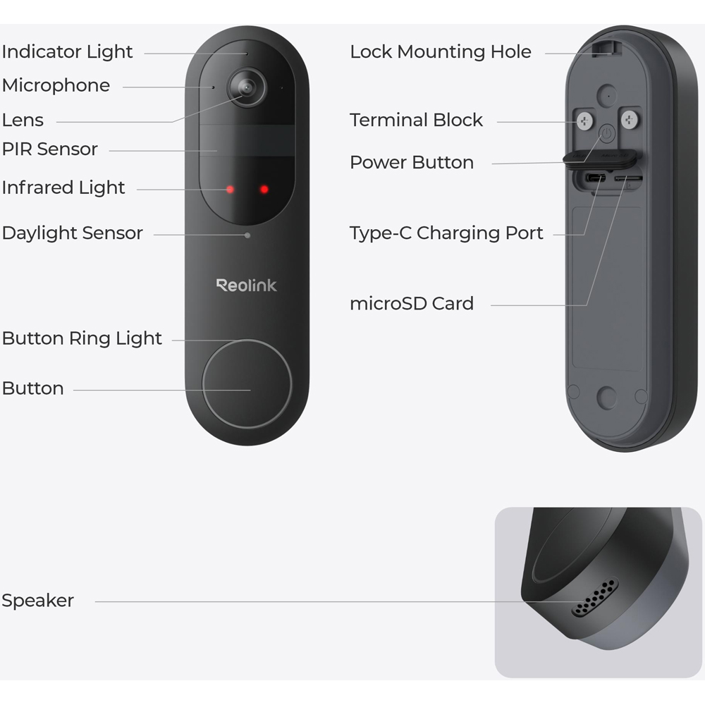 Reolink Advantage Series D340B 2K 4MP Wi-Fi Video Doorbell with Chime and 64GB Card Image 9