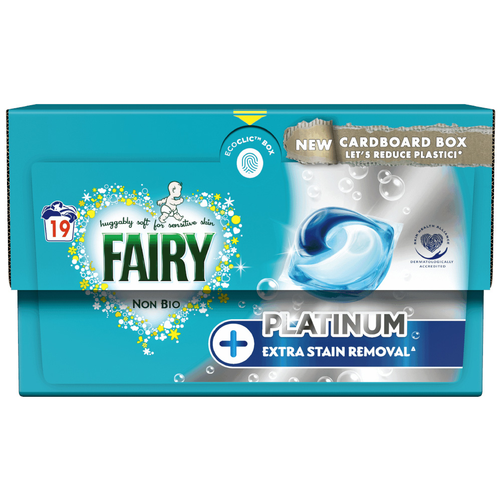 Fairy Platinum Non Bio Pods Washing Liquid Capsules 19 Washes Image 3