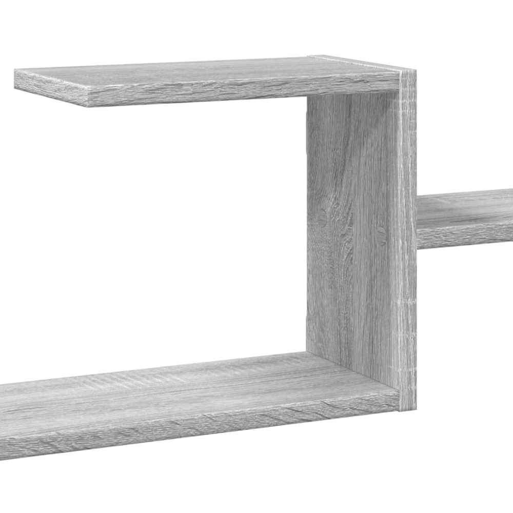vidaXL 104 x 15 x 49cm Grey Sonoma Oak Wall Shelf Image 7