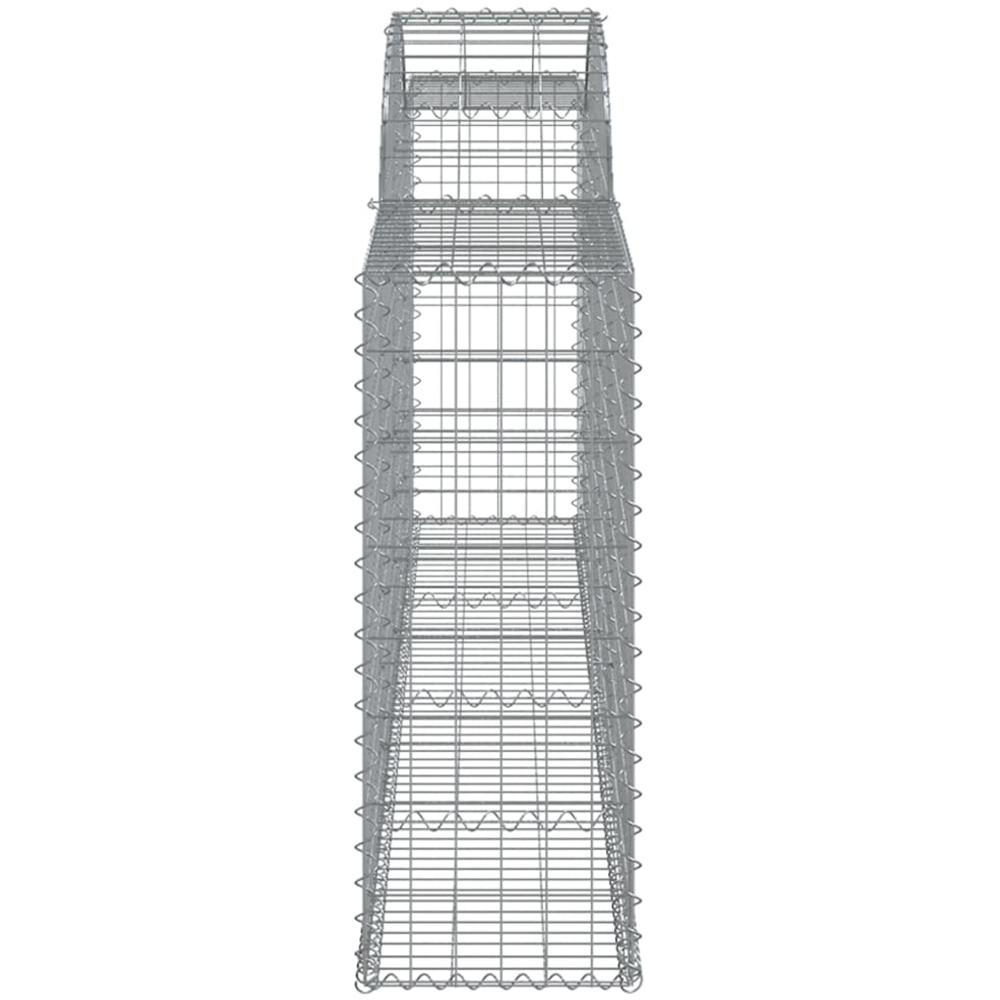 vidaXL Silver Galvanised Iron Gabion Basket 300 x 30 x 80/100cm 15 Pack Image 3