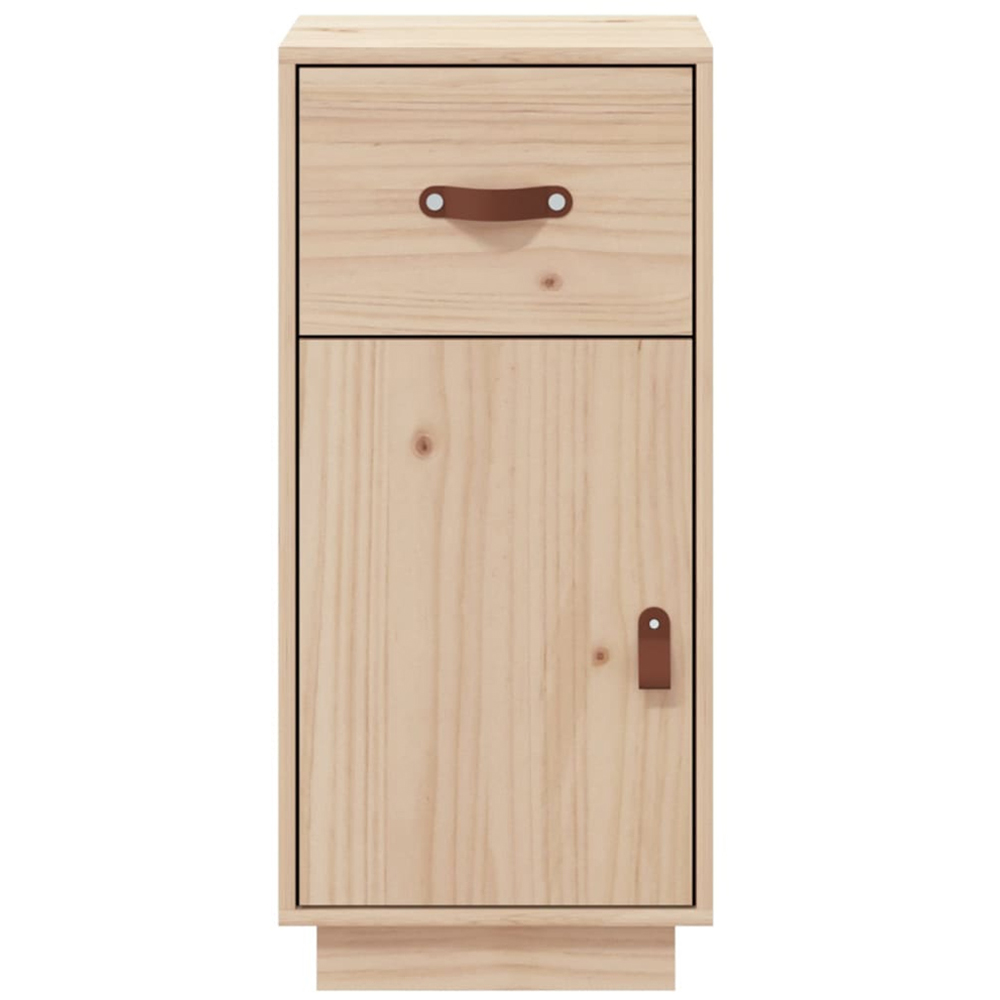 vidaXL Single Door Single Drawer Solid Wood Pine Sideboard Image 6
