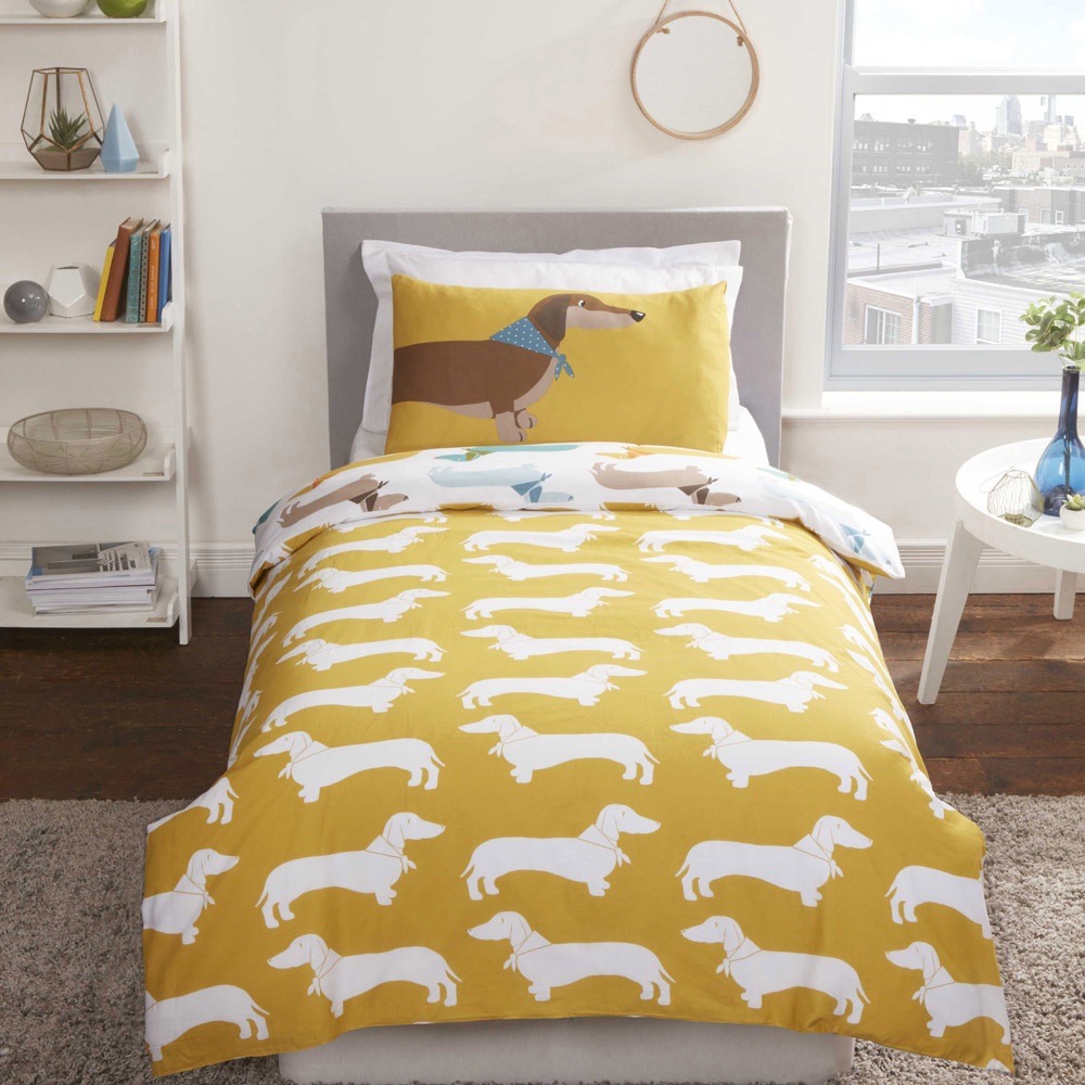 Rapport Home Sausage Dog Single Multicolour Reversible Duvet Set Image 2