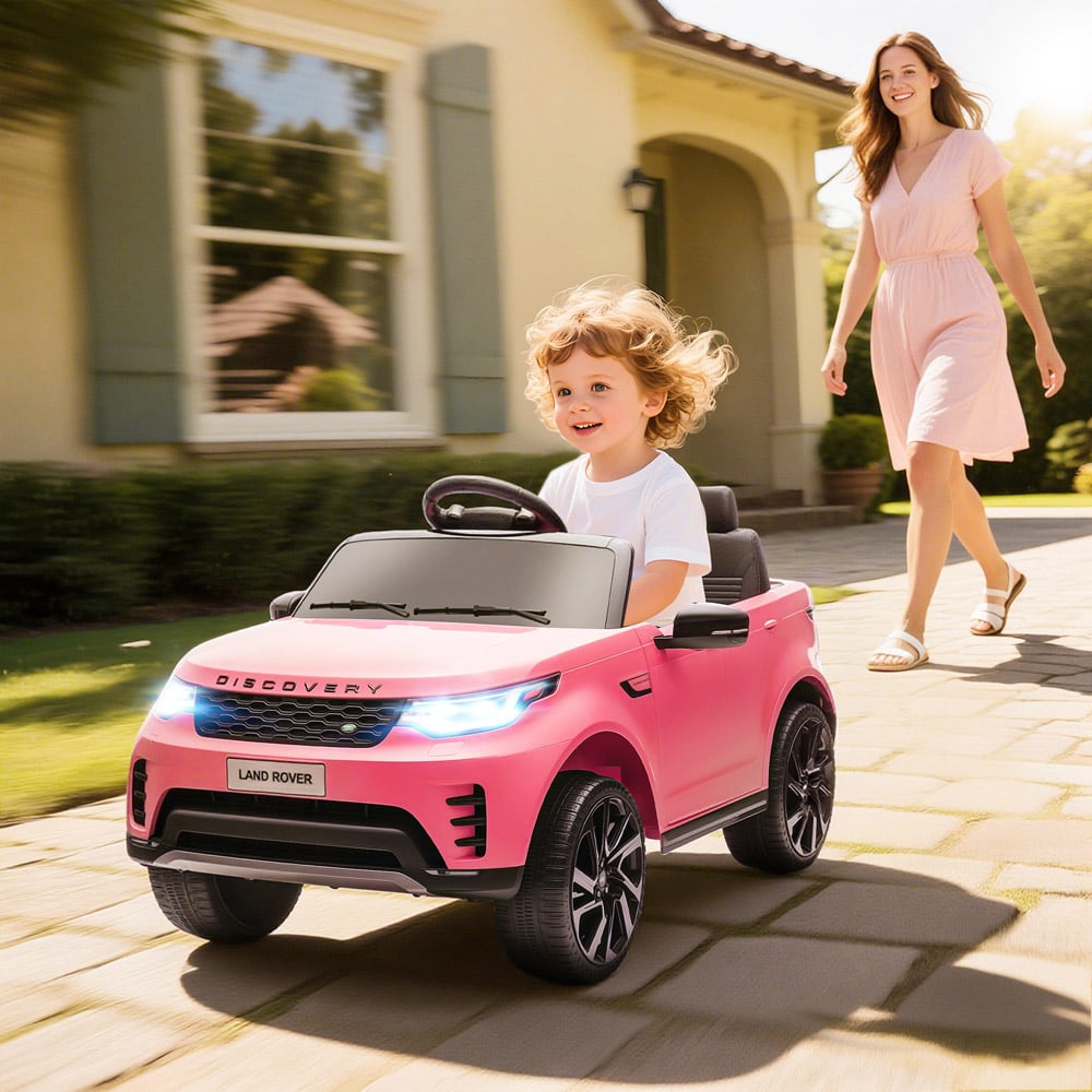 Tommy Toys Pink Land Rover Discovery Licensed Kids Electric Car with Remote 12V Image 2