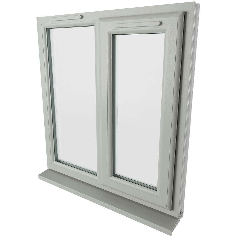 Crystal Agate and White RH Side Hung Next to a Fixed Clear Double Glazed Window 905 x 965mm Image 4