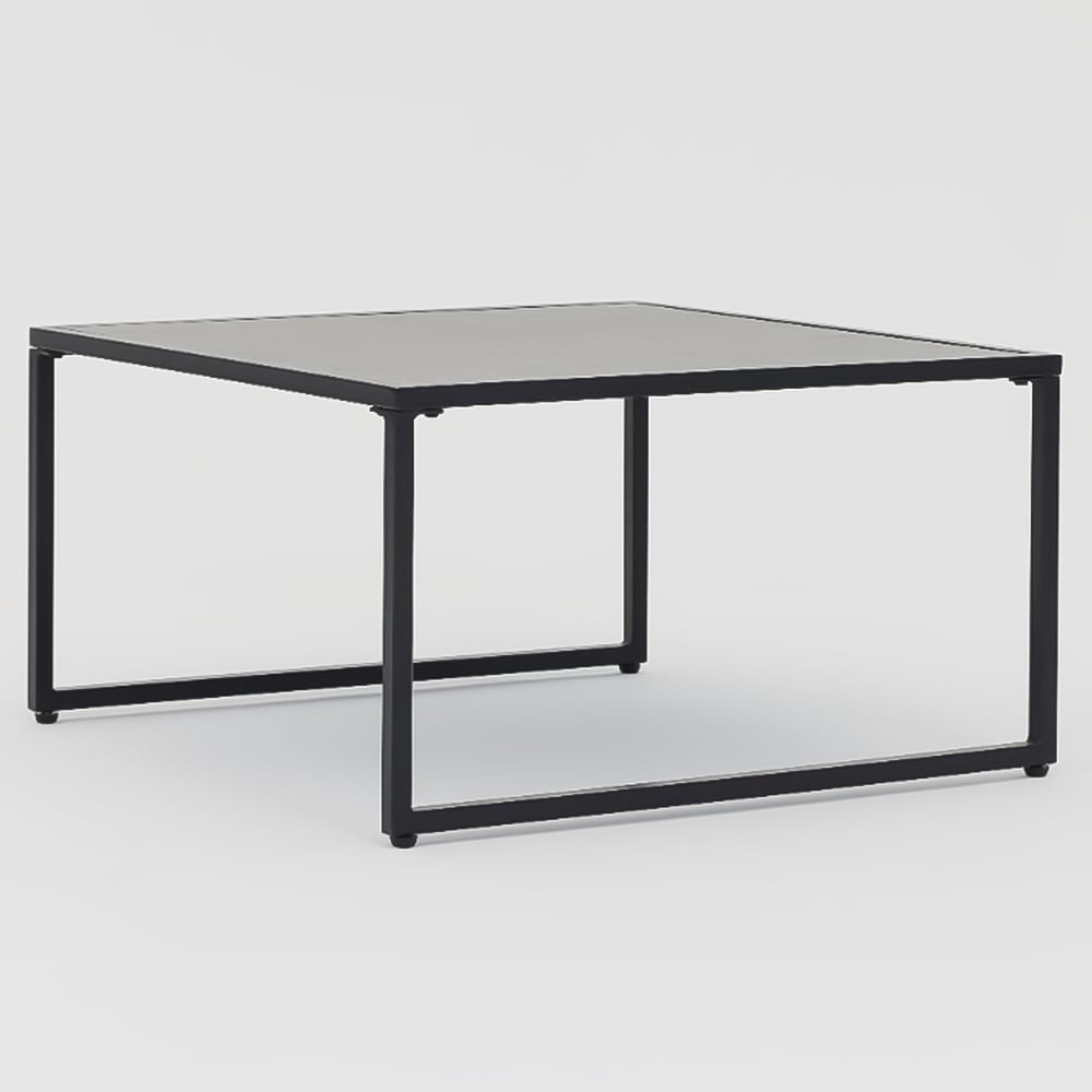 Home Detail Marbella 2 Seater Black Balcony Lounge Set with Dark Grey Cushions Image 4