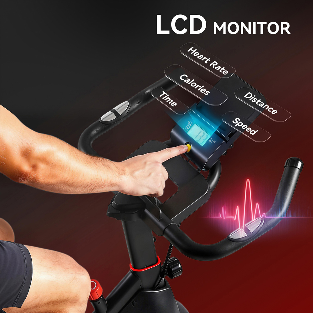 SPORTNOW Exercise Bike with Adjustable Magnetic Resistance Image 5