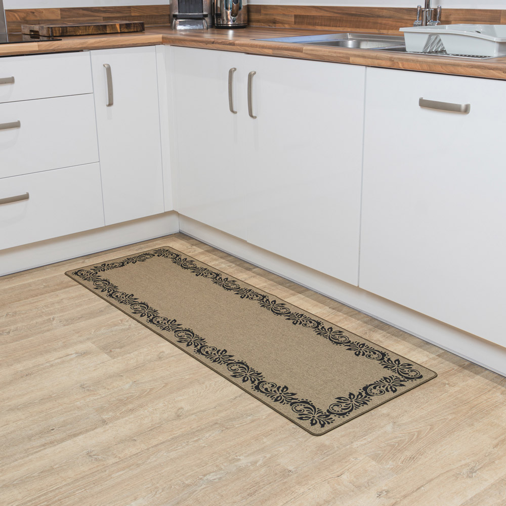 JVL Elegance Scroll Border Rubber Backed Door Runner 50 x 150cm Image 8