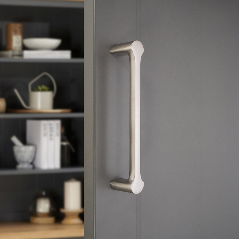 Spira Brass Tulip Satin Nickel Cabinet Pull Handle 165mm Image 2
