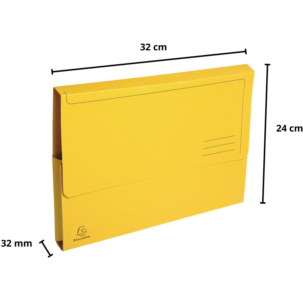 Exacompta Forever A4 290gsm Yellow Bright Document Wallet 50 Pack Image 4