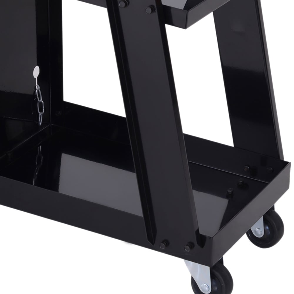 DURHAND 3 Tier Black Welding Cart Welder Trolley with Wheels 50kg Image 4