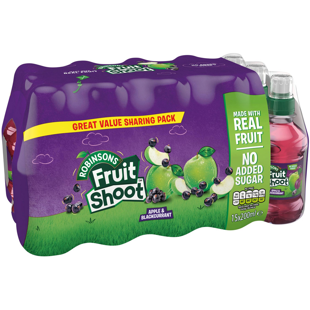 Fruit Shoot Apple and Blackcurrant No Added Sugar 15 x 200ml Image