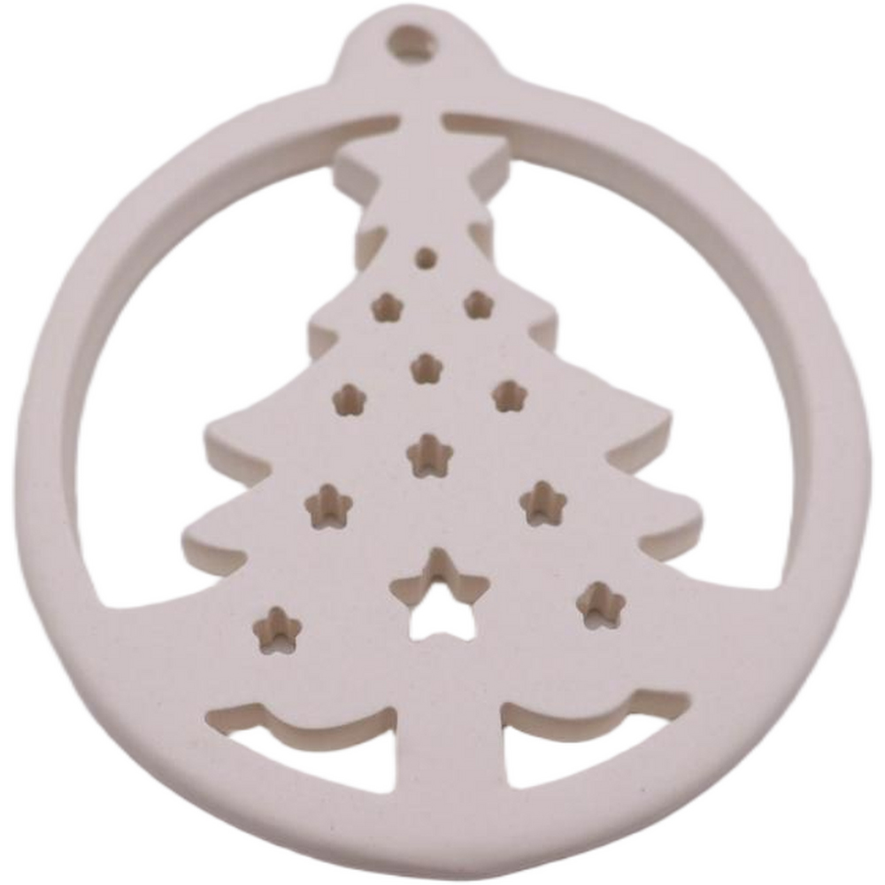 Set of 8 Ceramic Hanging Decorations - White Image 3