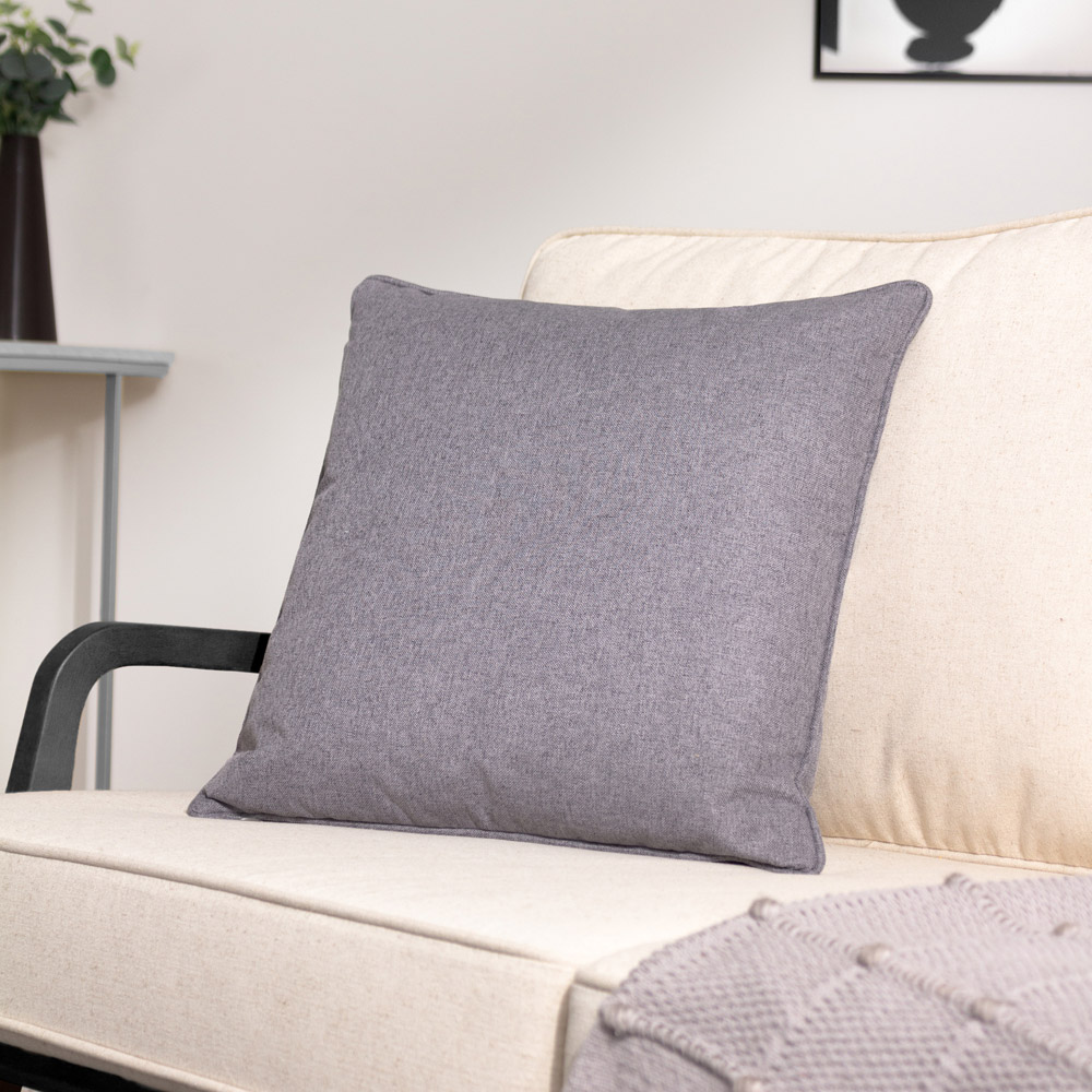 furn. Dakota Charcoal Tufted Cushion Image 2