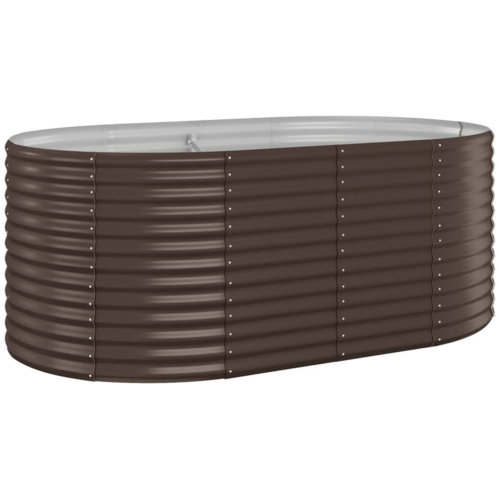 vidaXL Brown Steel Raised Garden Bed 68 x 175 x 100cm Image 1