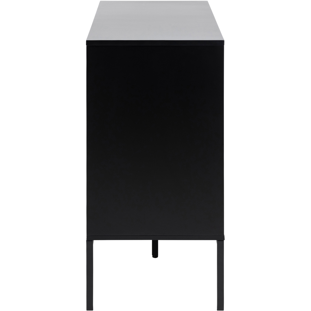 Florence Seaford Single Door 3 Drawer Black and Oak Small Sideboard Image 4