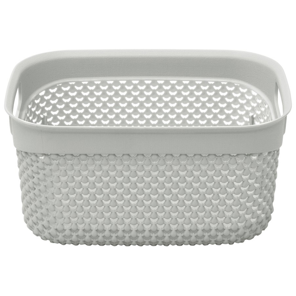 JVL Droplette 3.3L Ice Grey Storage Basket Image 3
